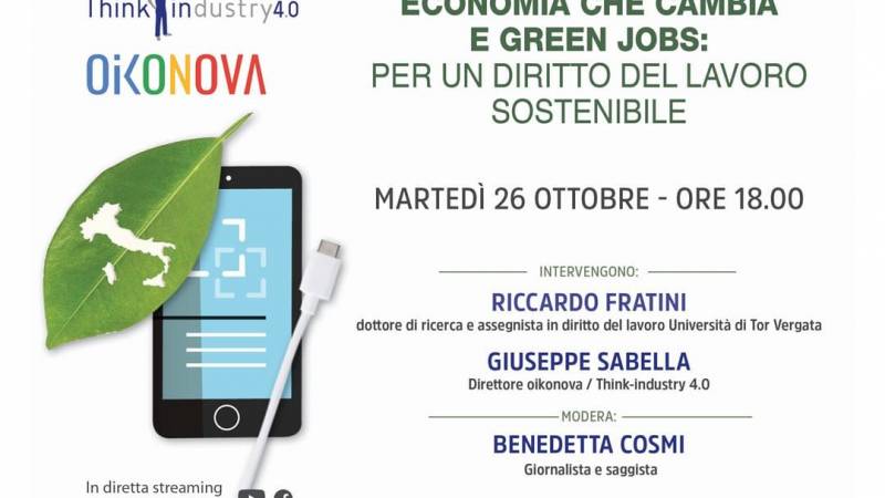 ECONOMIA CHE CAMBIA E GREEN JOBS