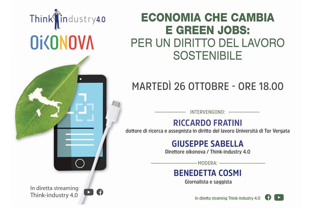 ECONOMIA CHE CAMBIA E GREEN JOBS